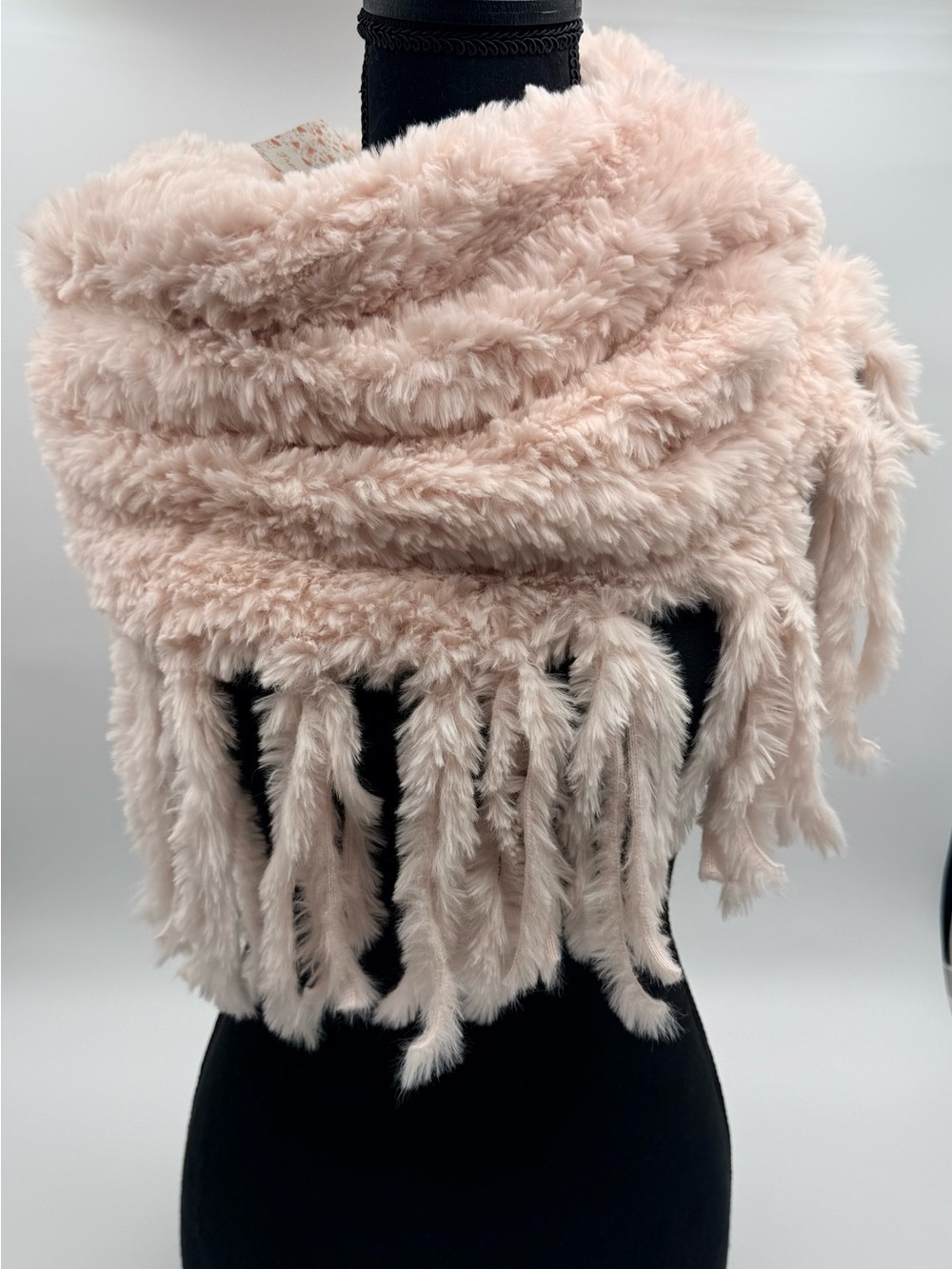 Free People Cascade Fringe Cowl Neck Scarf (OS) in Quartz NWT